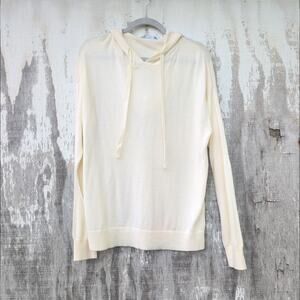 Cashmere Blend Hoodie Soft Touch Comfort Core Ivory Women's Med